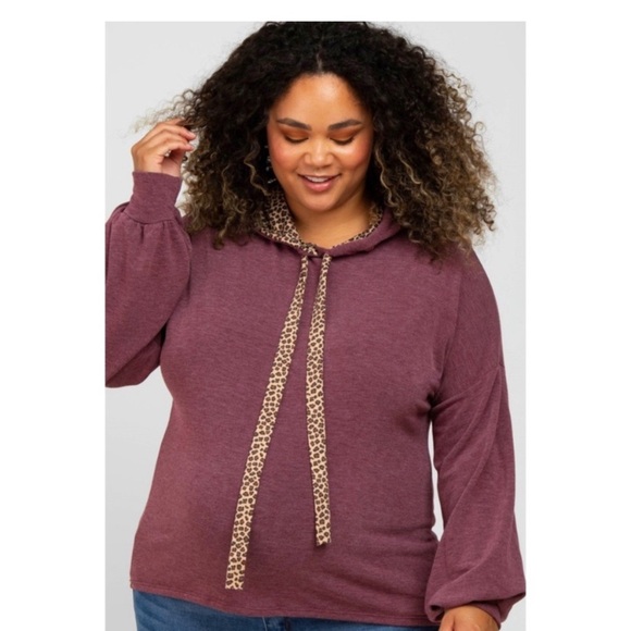 7TH RAY Boutique Purple Cheetah Hooded Sweatshirt - Picture 5 of 10